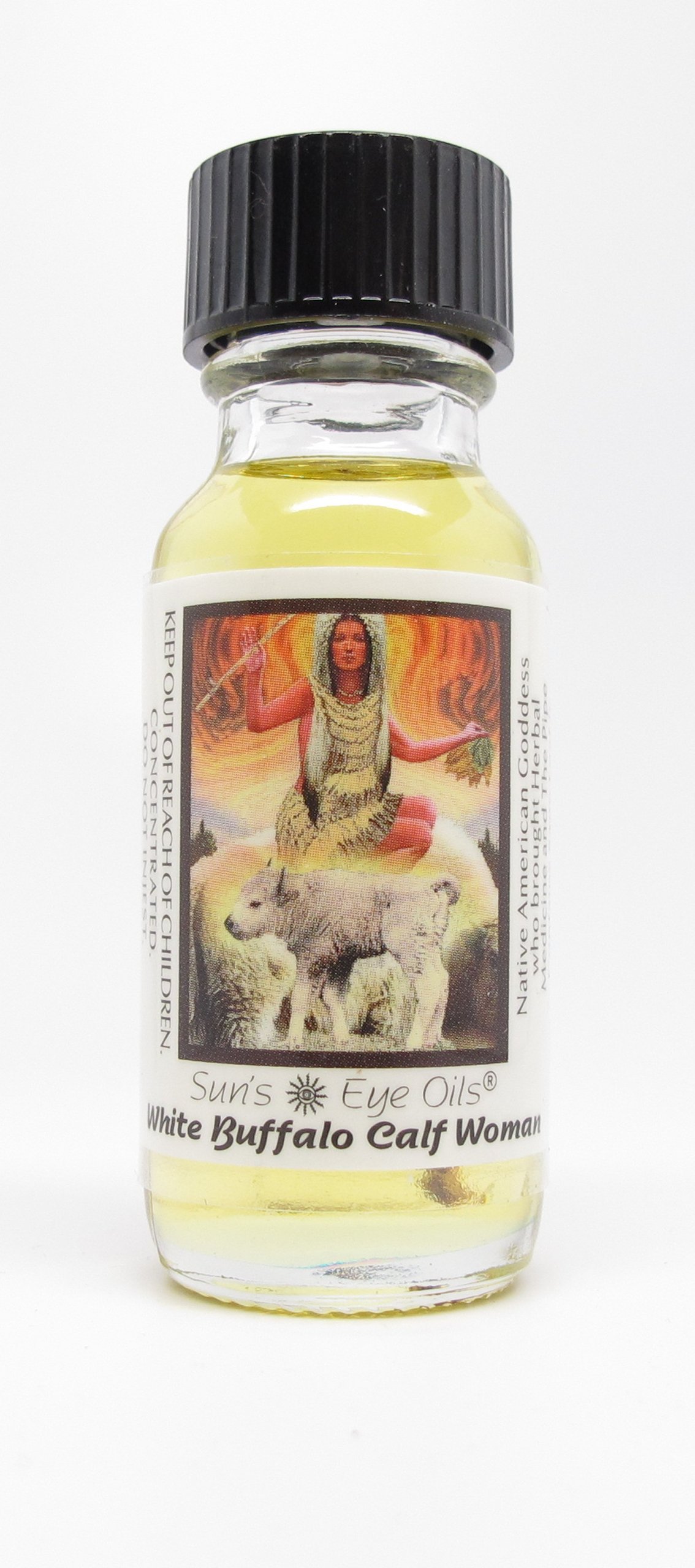 White Buffalo Calf Woman Sun's Eye Goddess Essential Oil - ½ Ounce Bottle for Meditation, Spiritual Healing & Aromatherapy