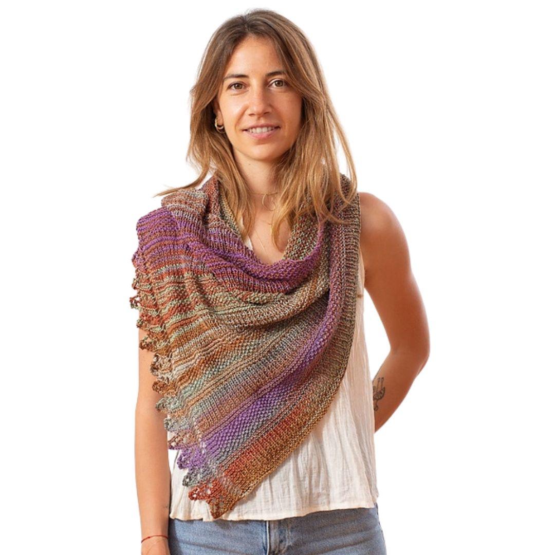 Tarla Shawl Knitting Pattern - Uneek Cotton Yarn for Cozy Winter Scarves & Elegant Wraps
