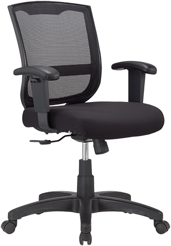 Eurotech MT4500 Mesh/Fabric Task Chair - Ergonomic Office Chair with Adjustable Height & Lumbar Support for Home & Office Workspaces