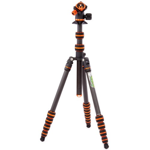 3 Legged Thing Punks Brian 2.0 Carbon Fiber Tripod with AirHed Neo 2.0 Ball Head (Black) - Lightweight Professional Camera Tripod for Travel, Photography & Videography