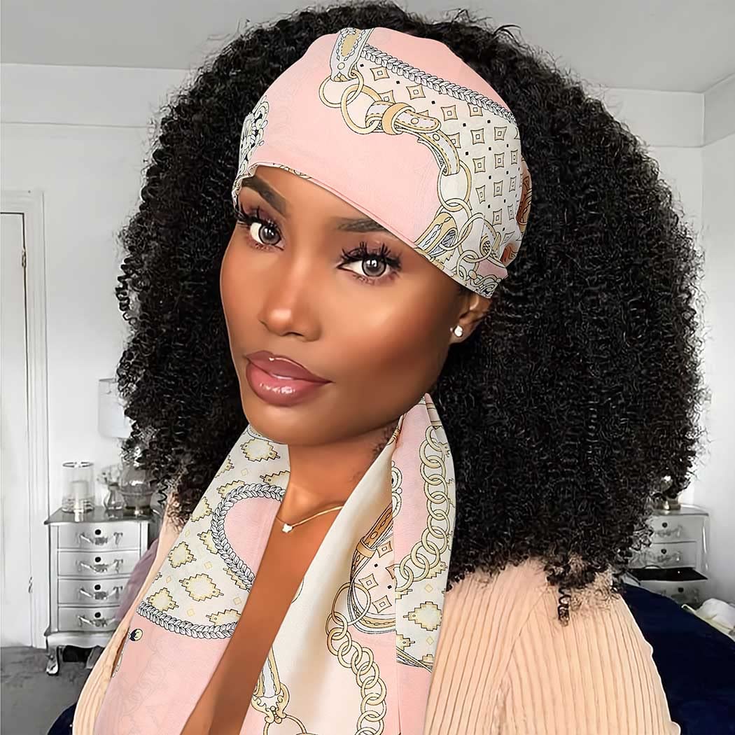 Formery Silky Edge Lay Scarf - Pink Pattern African Hair Wraps & Satin Wig Edge Headbands for Women & Girls (3-Pack) | Perfect for Protective Styling, Sleep & Everyday Fashion