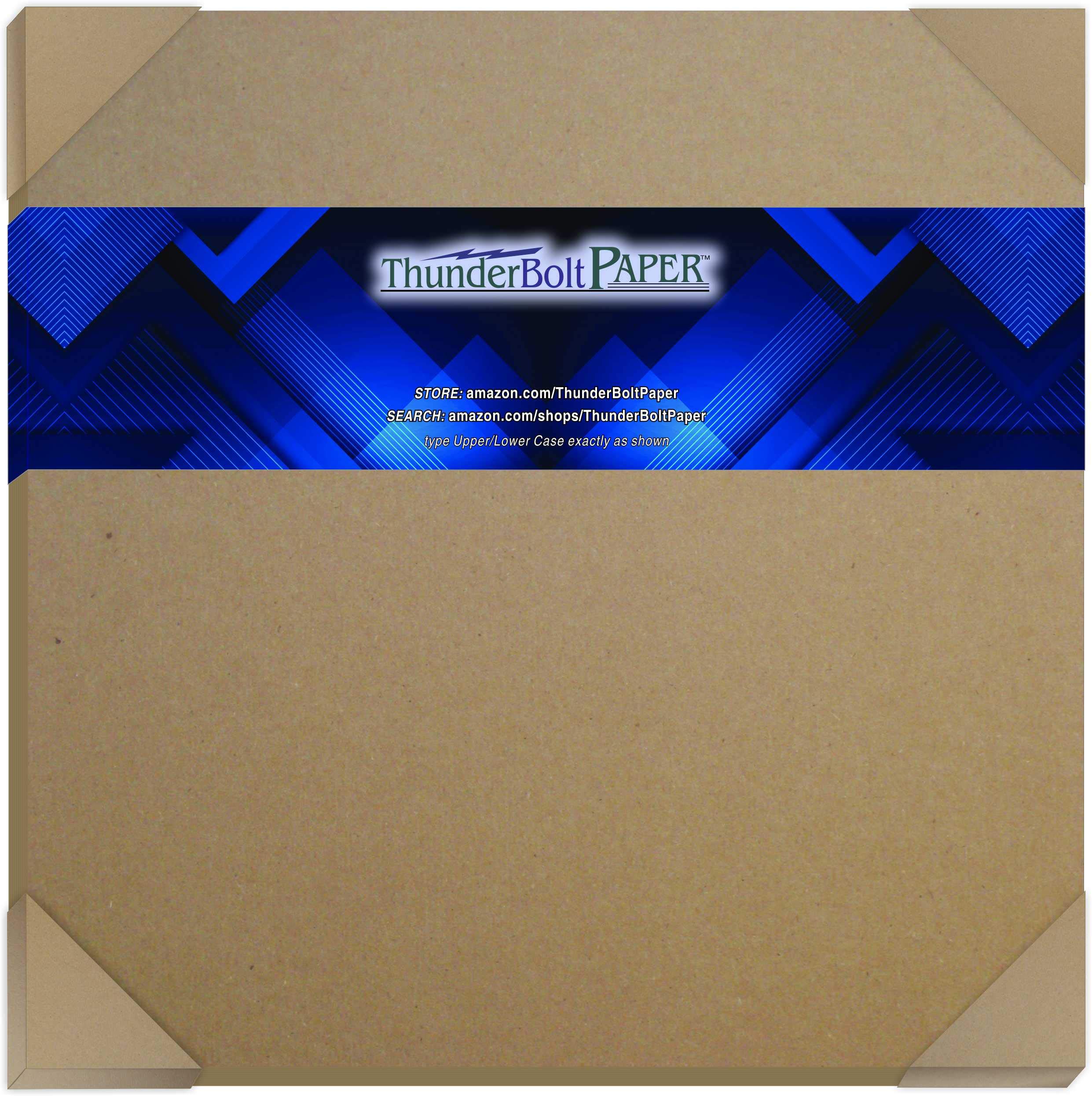 12x12 Inch 60pt Kraft Chipboard - Heavy Duty for Scrapbooking & Packaging