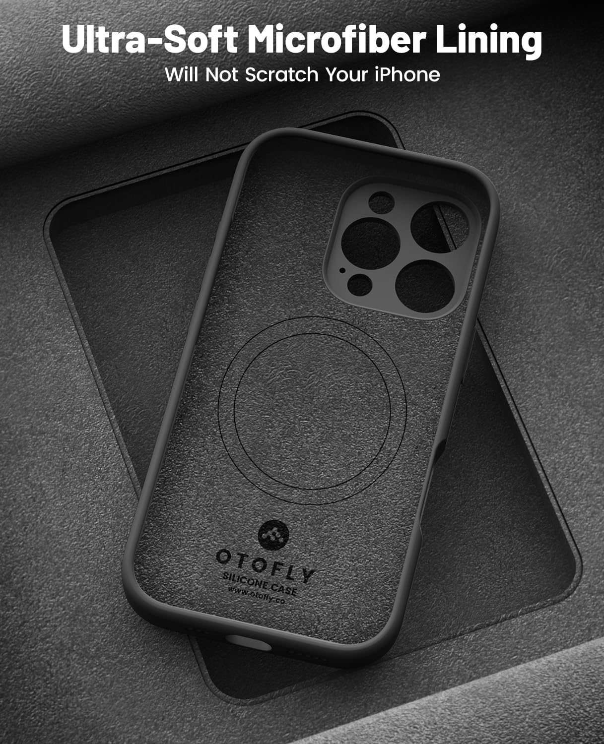 OTOFLY iPhone 16 Pro Case with MagSafe - Military Grade Shockproof Magnetic Silicone Cover [Includes 2 Pack Screen Protectors] - Perfect for Daily Use, Travel & Outdoor Activities (Black)