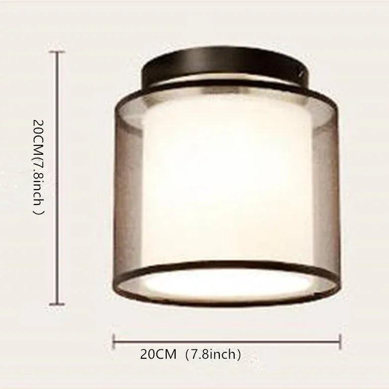 Square Black Modern Hallway Ceiling Light Fixture - Sleek LED Flush Mount Lighting for Entryway, Corridor & Staircase - Energy Efficient Indoor Home Decor