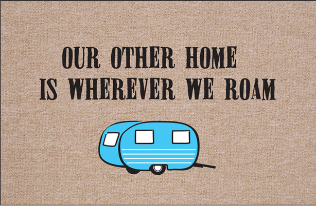 Funny 'Our Other Home Camper' Doormat - Non-Slip Welcome Mat for RV, Trailer, and Camping Enthusiasts - Perfect for Outdoor and Indoor Use