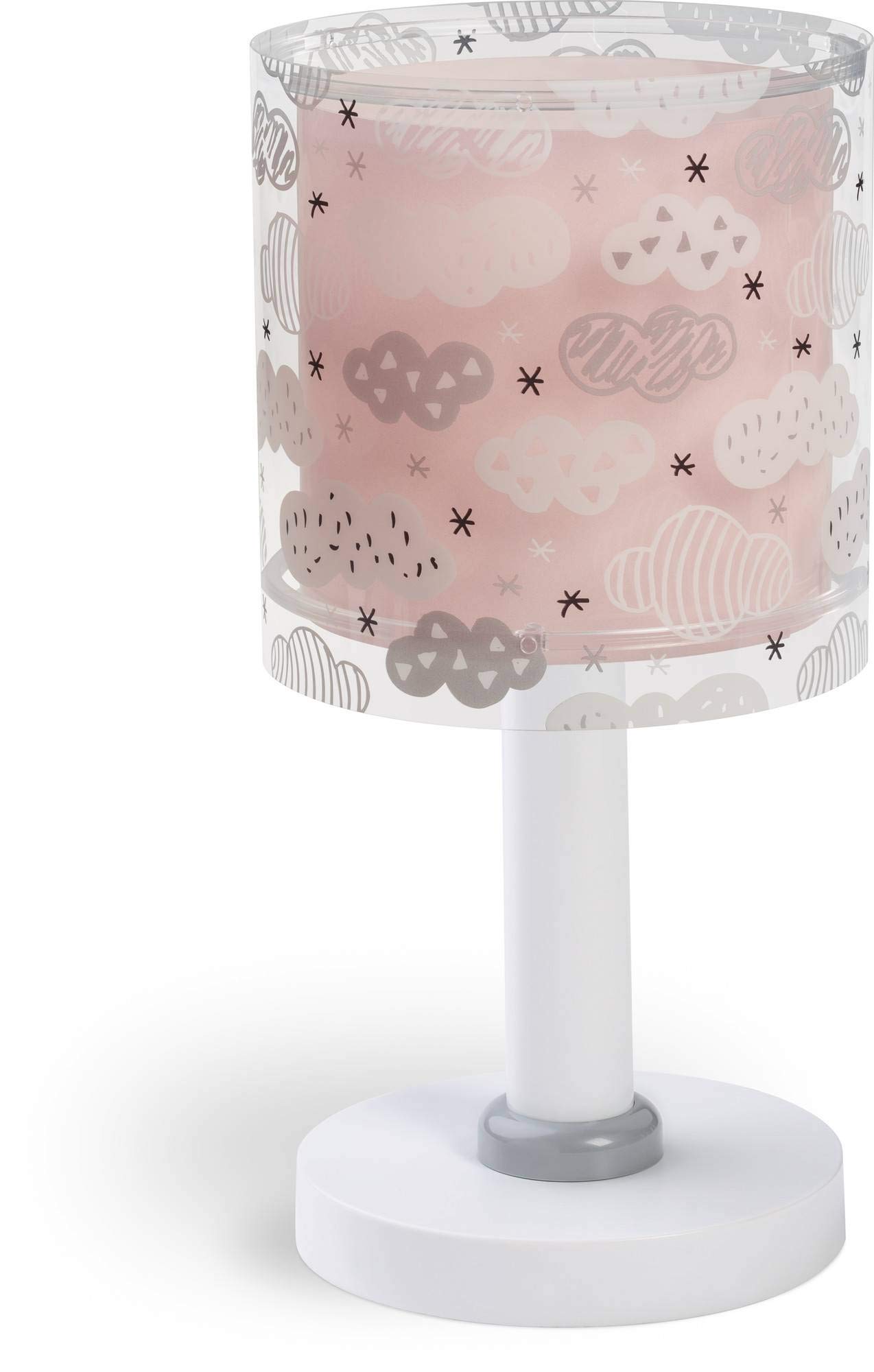 Dalber Pink Cloud Table Lamp - Modern Bedside & Living Room Lighting for Home Decor, Nursery, and Office