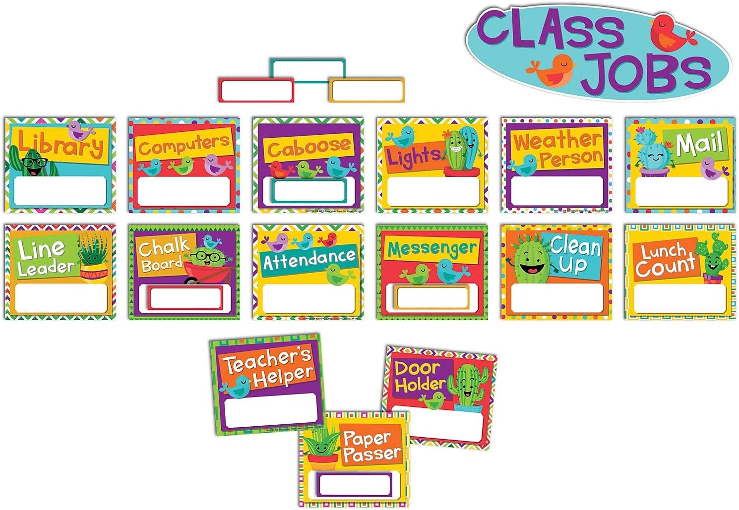 Sharp Bunch Classroom Jobs Mini Bulletin Board Set - Organize Student Tasks & Responsibilities - Perfect for Elementary School & Homeschool Classrooms
