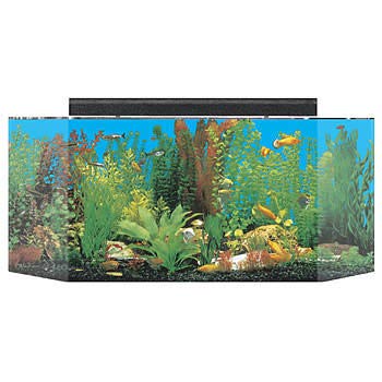 SeaClear 26 Gallon Flat Back Hexagon Acrylic Aquarium Combo Set - 36