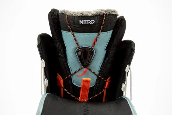 Nitro Women's 2024 Crown TLS Snowboard Boots - Lightweight & Comfortable Blue Snowboard Boots for All-Mountain Riding | Perfect for Freestyle & Park Snowboarding