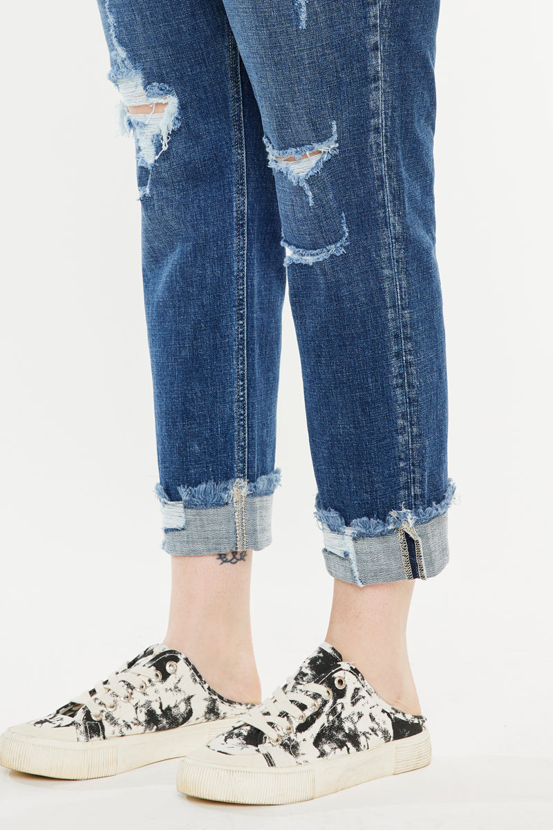 Stylish Nelly Mid Rise Boyfriend Jeans for Women - Plus Size Comfort Fit Denim Pants | Casual Everyday Wear & Weekend Outfits