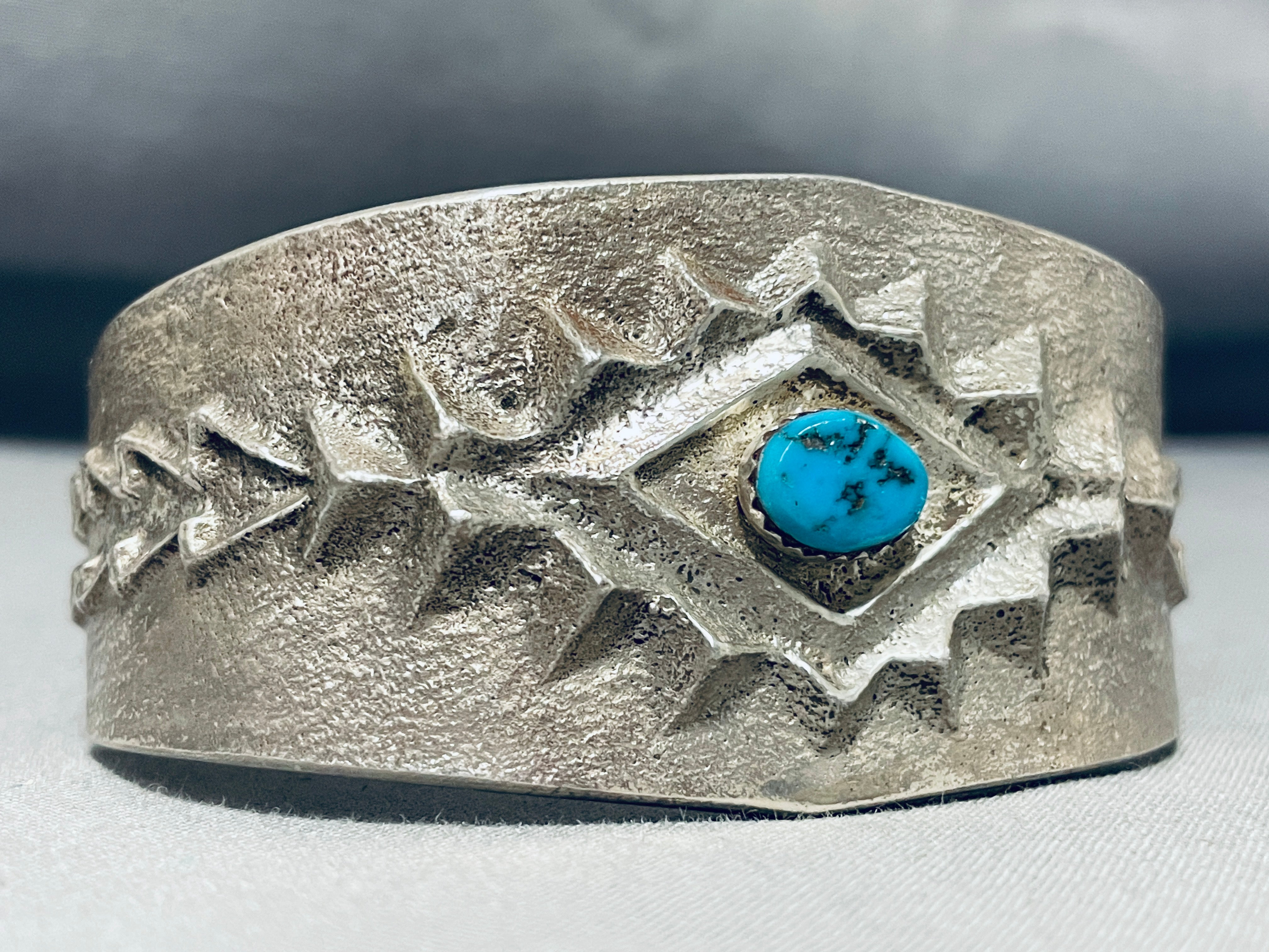 100 Gram Authentic Navajo Sleeping Beauty Turquoise Sterling Silver Bracelet - Handmade Native American Jewelry for Women - Perfect for Boho, Western & Casual Wear
