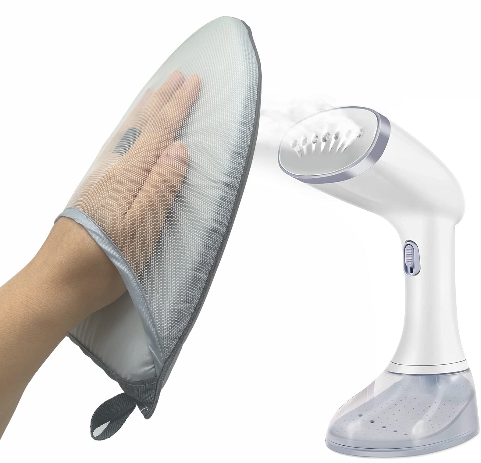 Heat Resistant Ironing Glove with Finger Loop - Anti Steam Hand Protector for Garment Steamer - Mini Handheld Ironing Pad for Clothes Steaming - Perfect for Travel, Home Use & Professional Garment Care