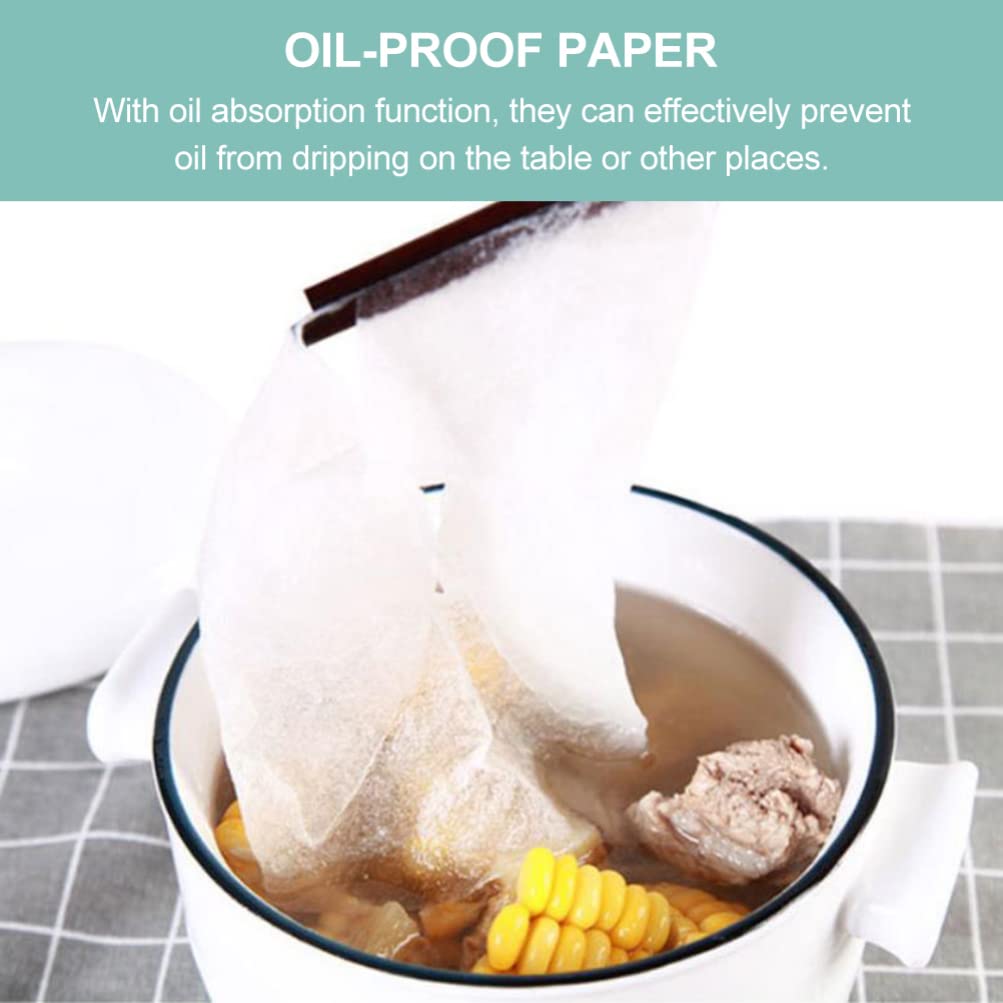 48pcs Oil-Absorbing Paper Sheets for Frying Food - Non-Woven Cotton Kitchen Wrapping Paper, Snack Oil Blotting Tissues - Perfect for Fried Chicken, Pizza, Bacon & Greasy Food Cleanup