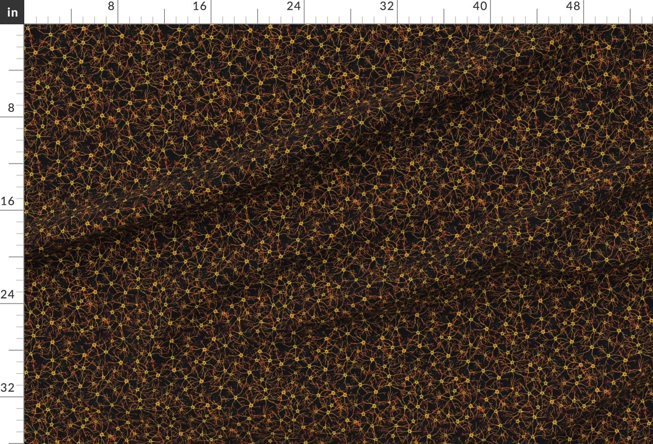 Premium Spoonflower Fabric - Warm Science & Medicine Neurons Microscopy Print on Soft Minky Fabric by The Yard | Perfect for Sewing Baby Blankets, Quilt Backing, Plush Toys & DIY Craft Projects