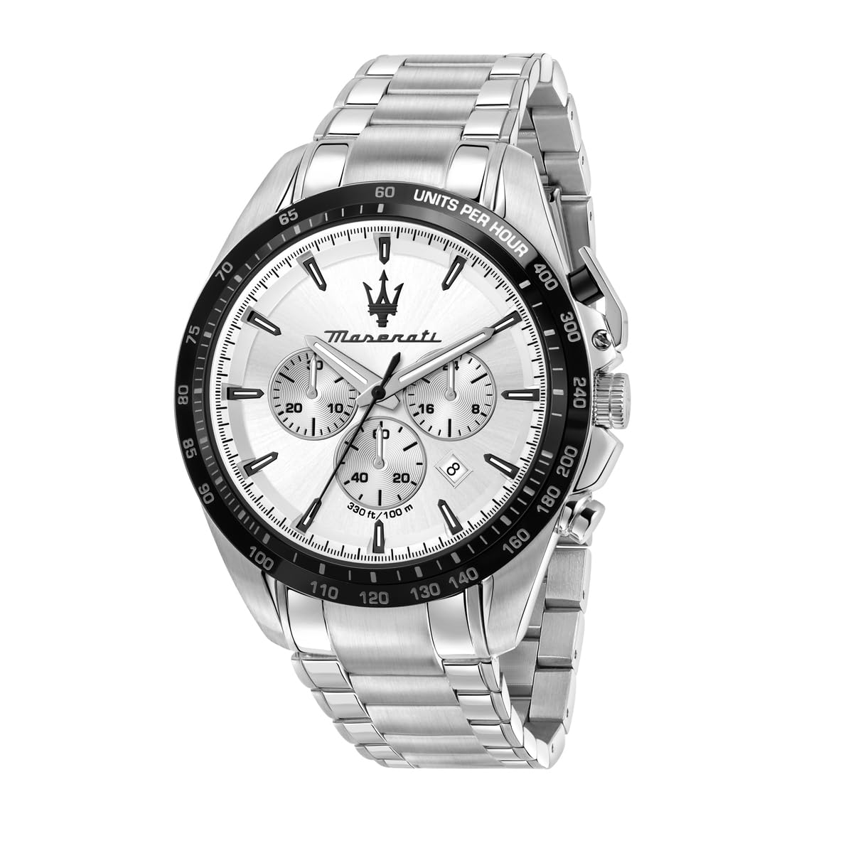 Maserati Traguardo 45mm Chronograph Men's Luxury Watch - Waterproof Stainless Steel Dress Watch for Business, Gifts & Formal Occasions