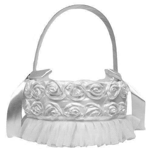 Elegant Rose Heart Flower Girl Basket - Perfect Wedding Keepsake Gift for Bridal Party & Ceremony Decor