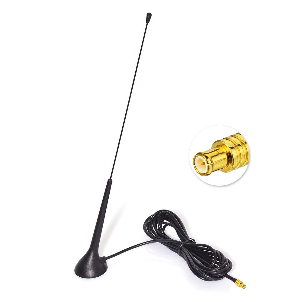 Eightwood DAB Car Antenna with MCX Connector & RG174 300cm Extension Cable - Enhanced Digital Radio Reception for Blaupunkt, Beat, TechniSat, Pioneer, Sony, Kenwood, Alpine - Perfect for Road Trips & Commuting