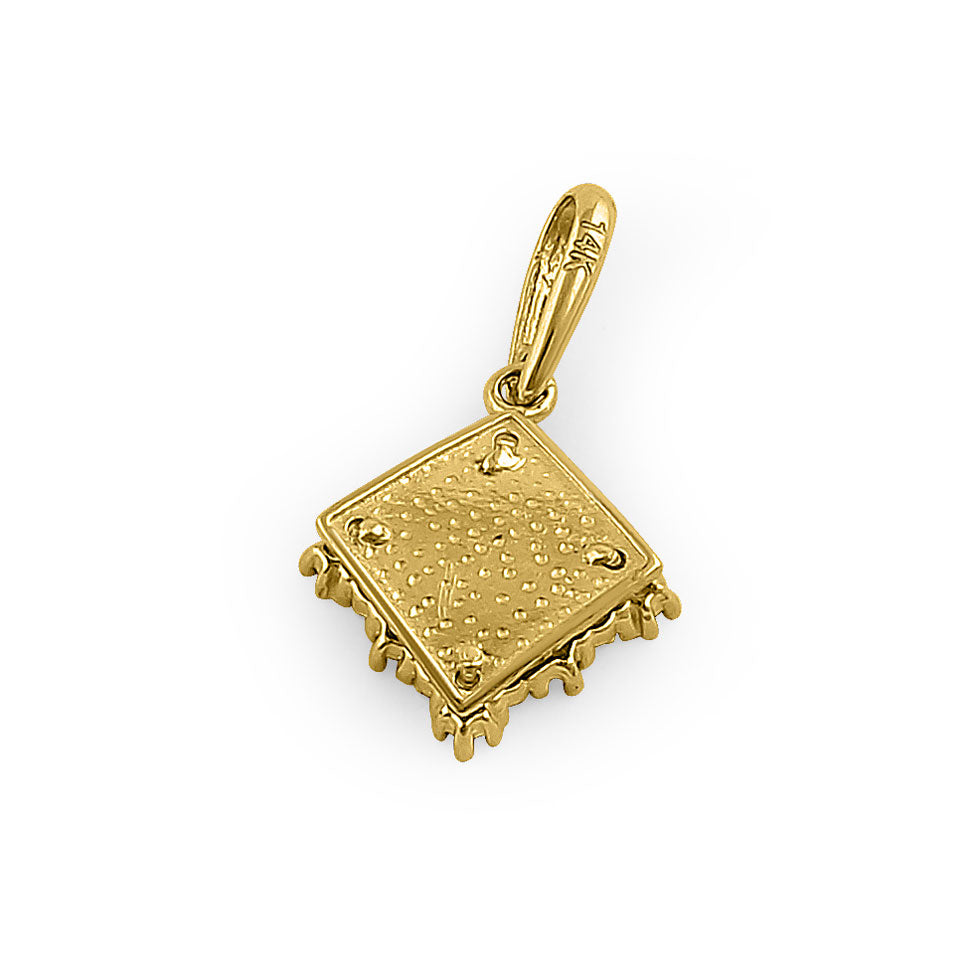14K Solid Yellow Gold CZ Diamond Pendant Necklace - Elegant Jewelry for Women, Perfect for Gifts, Parties & Special Occasions