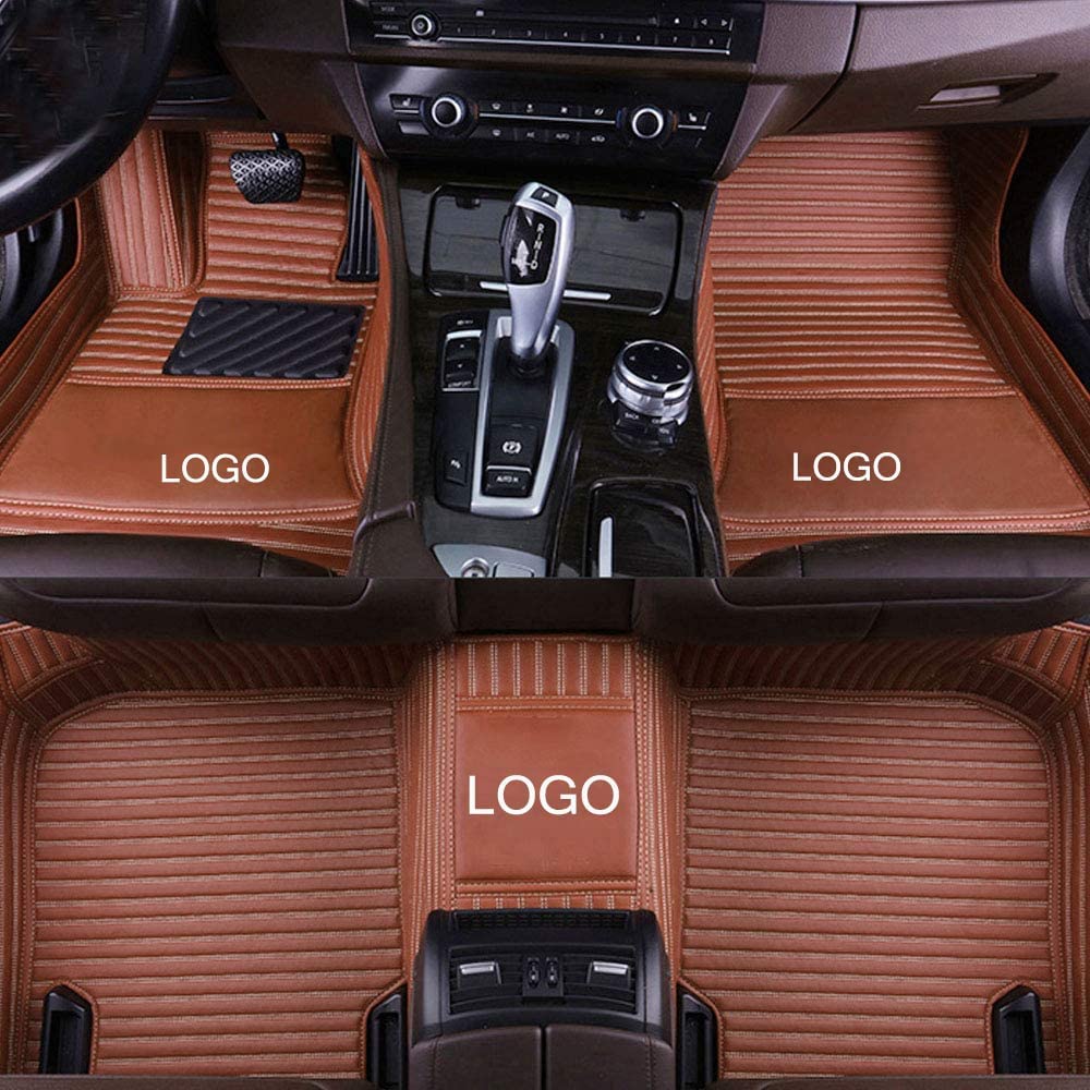 Custom All-Weather 3D Car Floor Mats - Waterproof Leather Protection for 99% Sedan, SUV & Sports Cars (Brown) | Perfect for Daily Commute, Road Trips & Family Protection