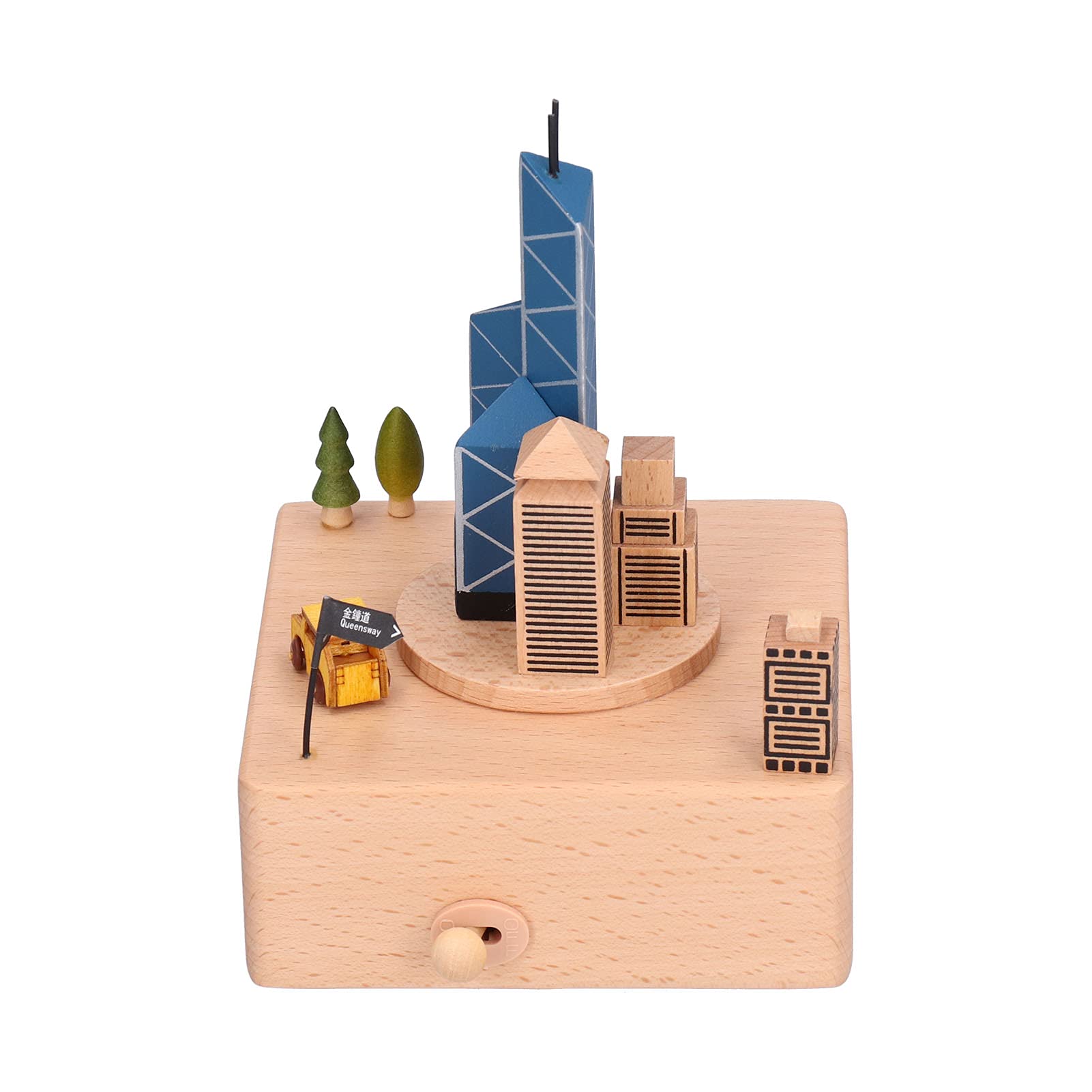 EBTOOLS Beech Wood Music Box - Architectural Style Musical Gift for Home & Office Decor - Handcrafted with Exquisite Workmanship - Perfect for Anniversaries, Weddings & Special Occasions