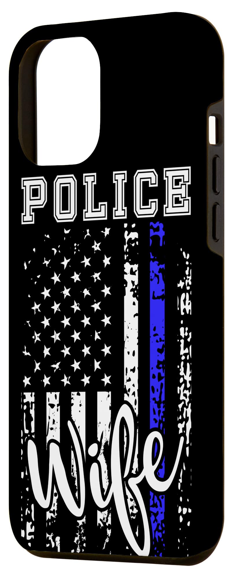 iPhone 12 Pro Max Police Wife Phone Case - Thin Protective Cover with USA Flag Design - Perfect Gift for Police Officer's Wife (Law Enforcement Spouse Appreciation) - Ideal for Daily Use, Work & Special Occasions