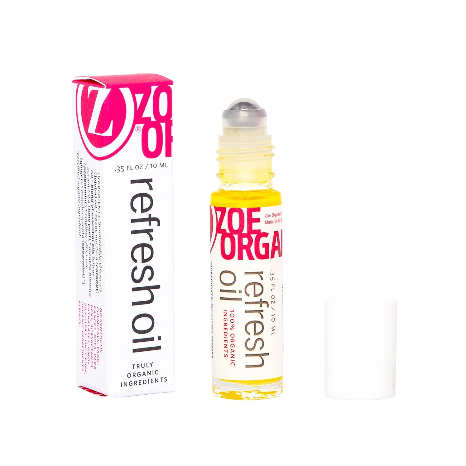 Zoe Organics Refresh Oil - Organic Facial Oil for Hydration & Glow - Perfect for Dry Skin & Nighttime Skincare Routine