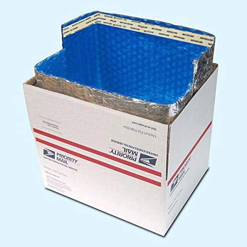 Premium Blue Foil Insulated Box Liners 11x8x6 Inches - 25 Pack for USPS Priority Mail Boxes | Temperature Control for Food Delivery, Meal Prep & Shipping Perishables