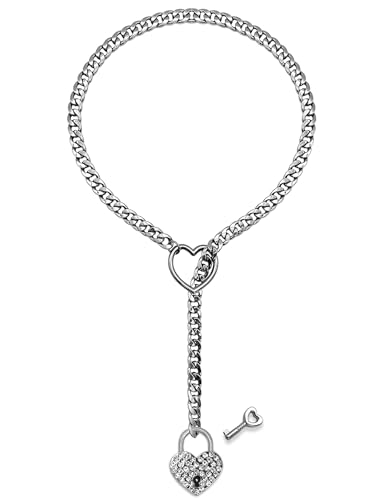 Crystal Silver Padlock