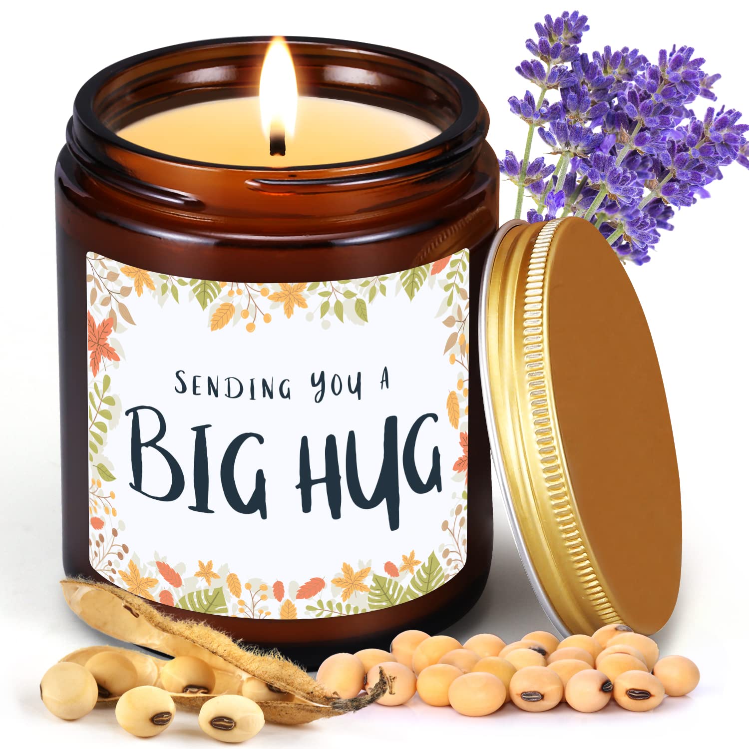 Lavender Scented Hug Candle - Relaxing Aromatherapy Gift for Women, Best Friend, Mom, Sister & Coworkers | Unique Birthday, Christmas & Friendship Present | Perfect for Stress Relief, Home Decor & Thoughtful Gifting