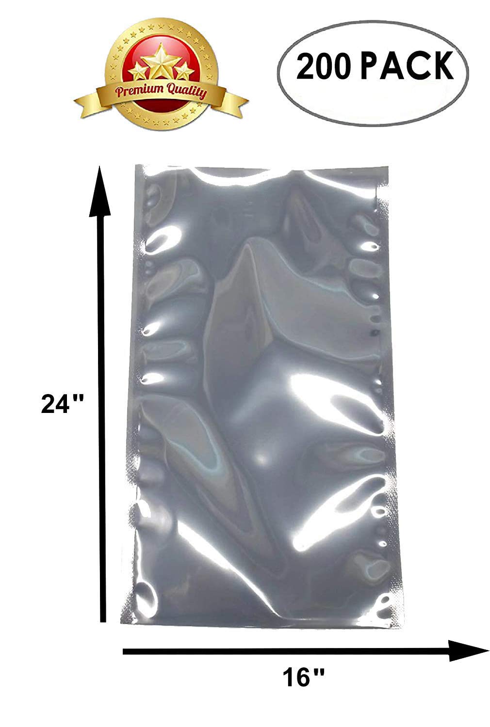 APQ 200 Pack 16x24 Inch Static Shielding Bags | Grey ESD Protection Bags | Heat Sealable Open-End Bags | Transparent Anti-Static Material for Electronic Components | Perfect for PCB Storage & Sensitive Device Protection