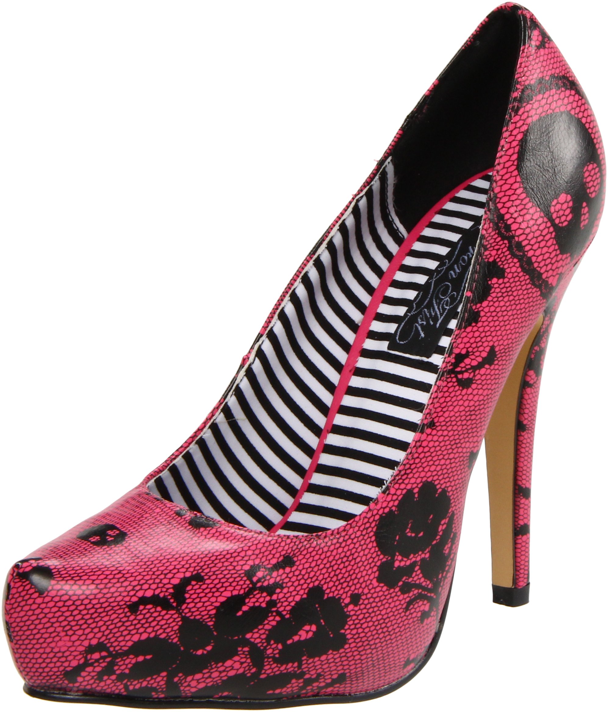 Iron Fist Women's Lacey Days Pointed Toe Platform Pump Shoes - Stylish Chunky Heel Dress Pumps for Party, Office & Special Occasions