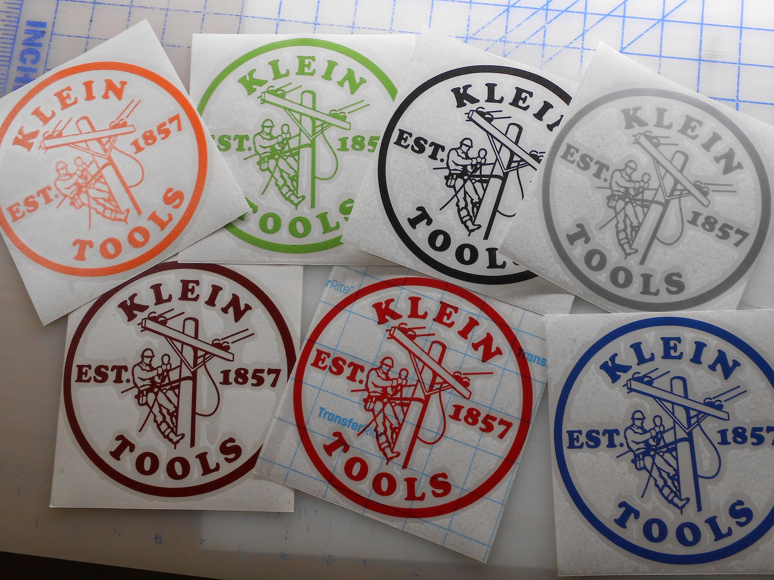 KLEIN Tools Compatible Vinyl Decal - 4 Inch Matte Black Sticker for Tool Organization & Customization | Perfect for Toolboxes, Laptops, and Work Equipment