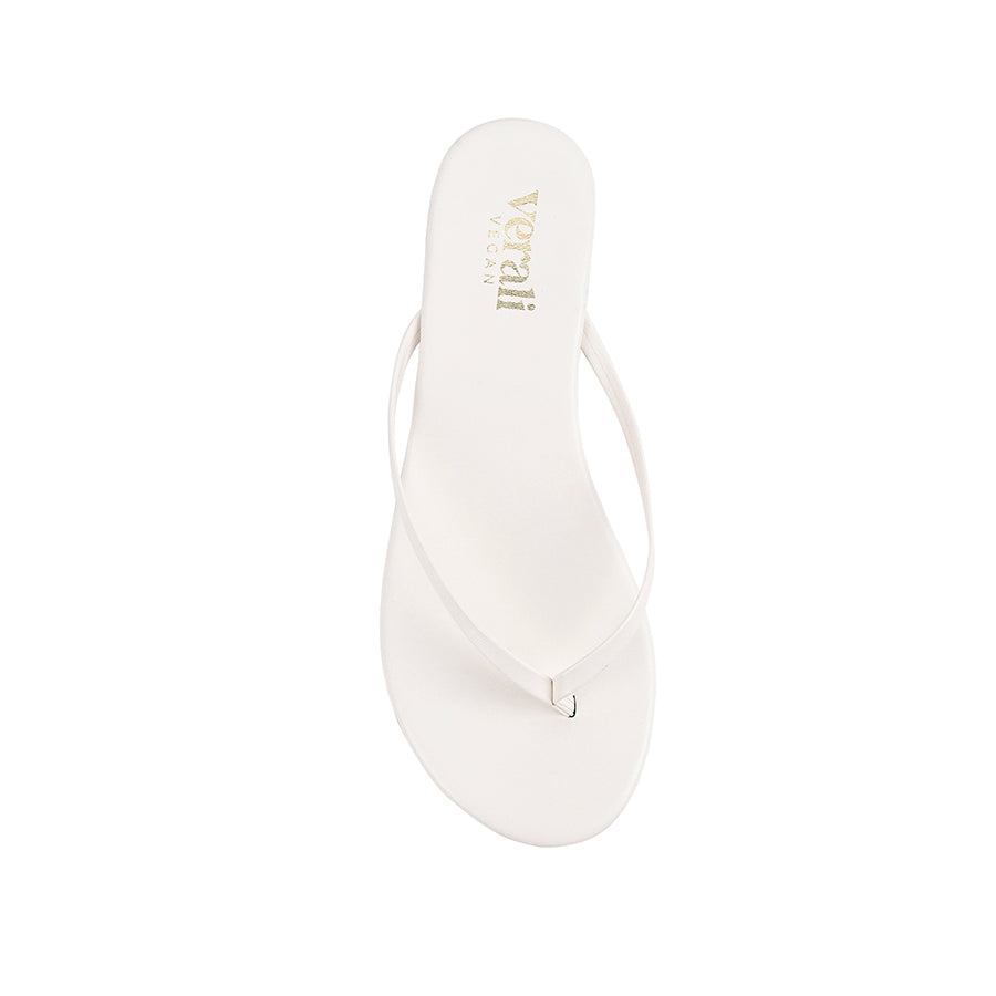 Tori Thongs Sandals for Women - Chalk White Comfortable Flip Flops | Perfect for Beach, Pool, and Summer Outfits