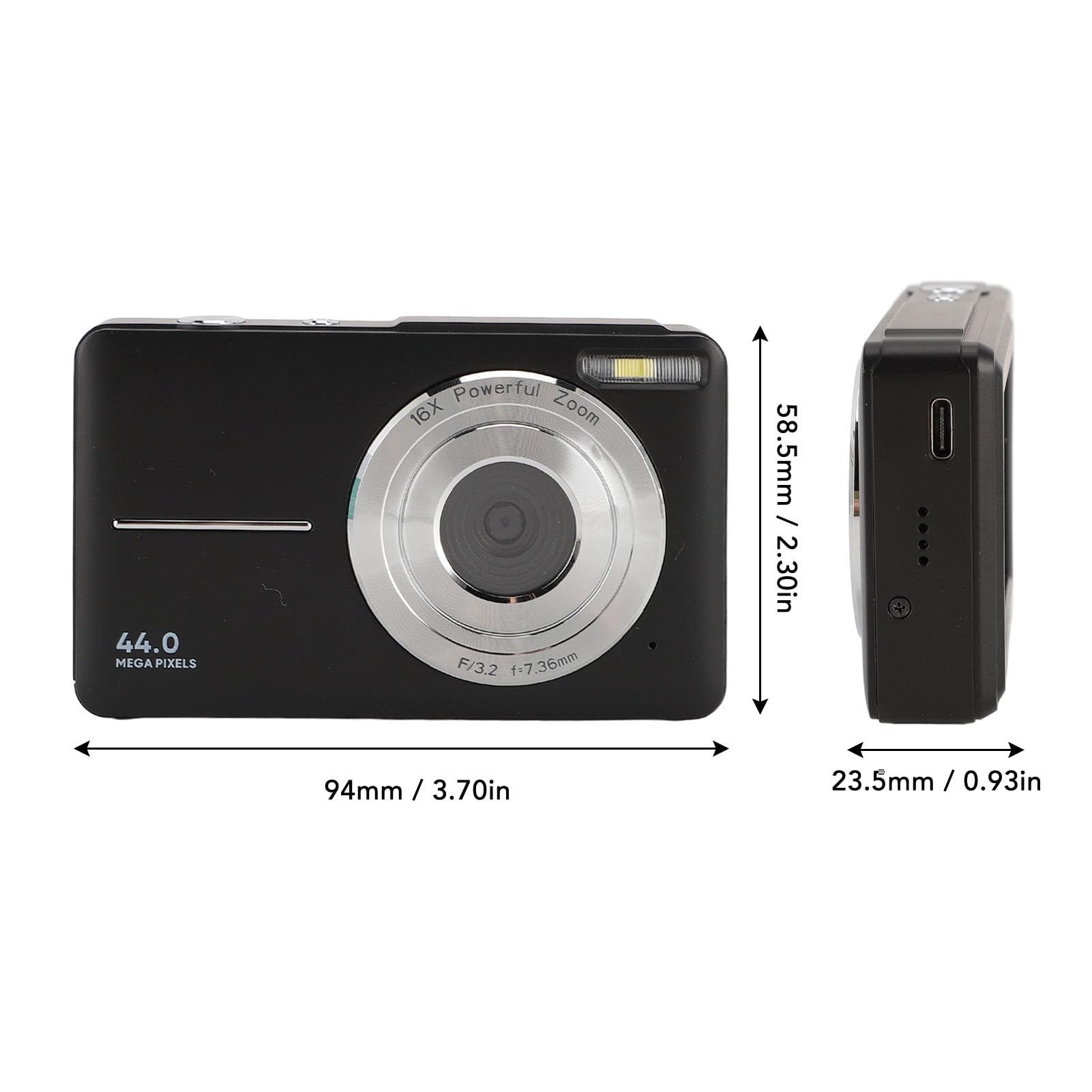 44MP FHD 1080P Digital Camera with 16X Zoom & 2.4