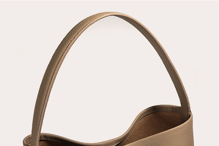 Stylish Leather Bucket Tote Bag for Women - Fashionable Handbag with Adjustable Strap - Perfect for Work, Travel & Everyday Use