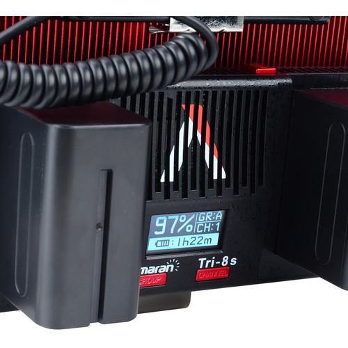 Aputure Amaran Tri 8s Daylight LED Spot Light with V-Mount Battery Plate & 2 F970 Battery Packs - Professional Video Lighting for Film, Photography, and Studio Production