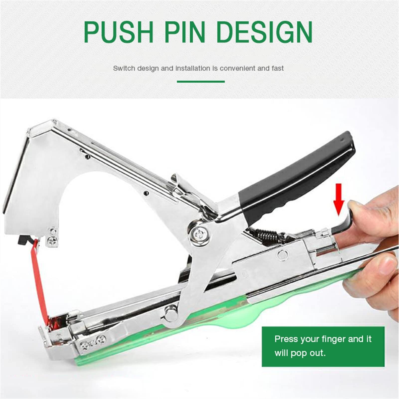 **Plant Tying Machine Set - Handheld Garden Binding Tool for Vegetables, Flowers & Vines | Durable Tying Tape & Tapener for Efficient Gardening (Color: 1 x Tying Machine) | Perfect for Home Gardens, Greenhouses & Farm Use**