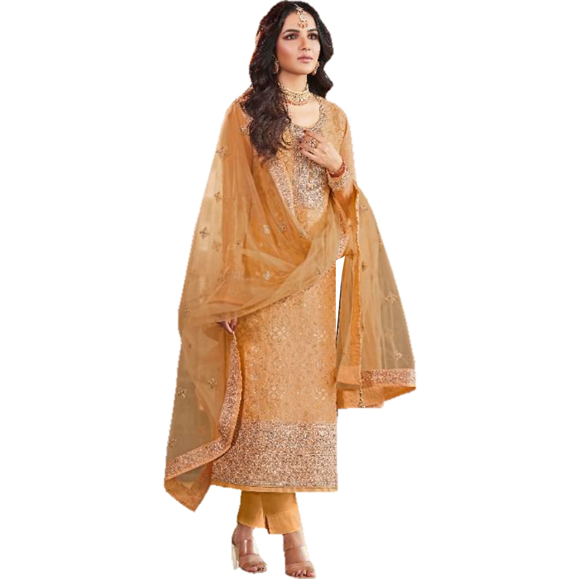 Elegant Indian Salwar Kameez Set - Stitched Punjabi Suit with Dupatta for Wedding & Party Wear | Perfect for Festivals, Bridal Shower & Special Occasions