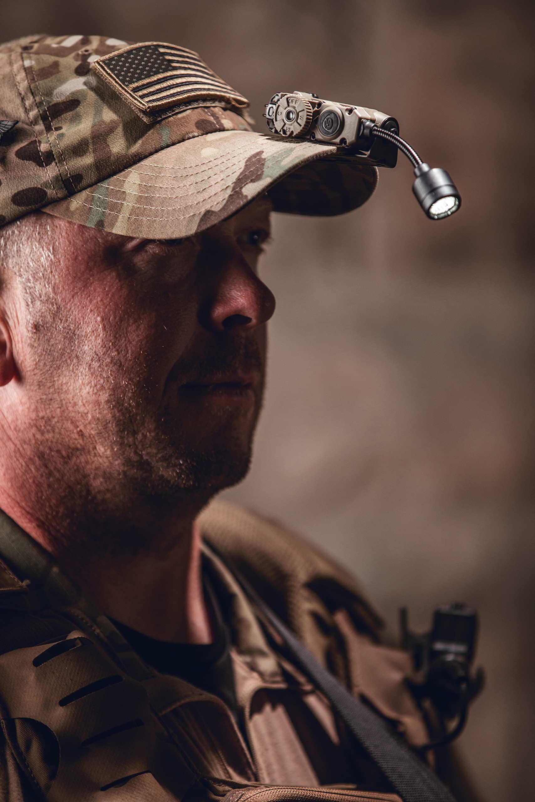 Streamlight 14307 Sidewinder Stalk 76-Lumen Tactical Helmet Flashlight - Flexible Mount, Includes Batteries & Accessories (Helmet Clip, Arc Rail Mount) - Perfect for Military, Hunting, Camping & Night Operations