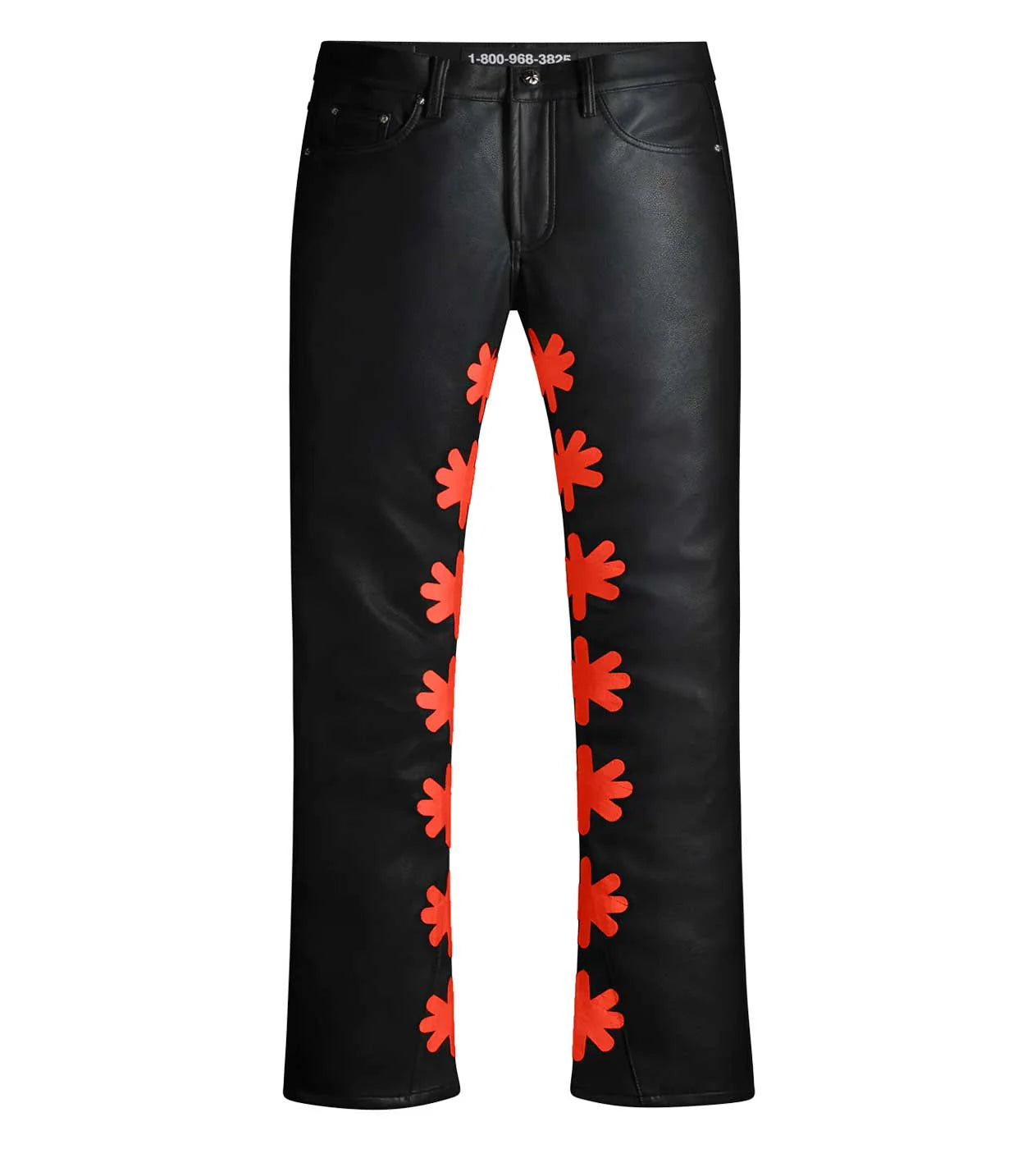 LOST SHDWS Original Leather Pants for Men - Red Genuine Leather Biker Pants for Motorcycle Riding & Street Fashion