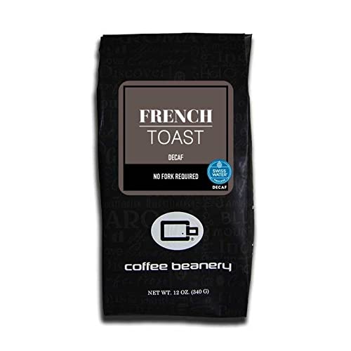 French Toast Decaf Coffee by Coffee Beanery | 12oz Medium Roast Flavored Decaf Ground Coffee | 100% Arabica Specialty Gourmet Coffee | Perfect for Breakfast, Dessert & Cozy Moments