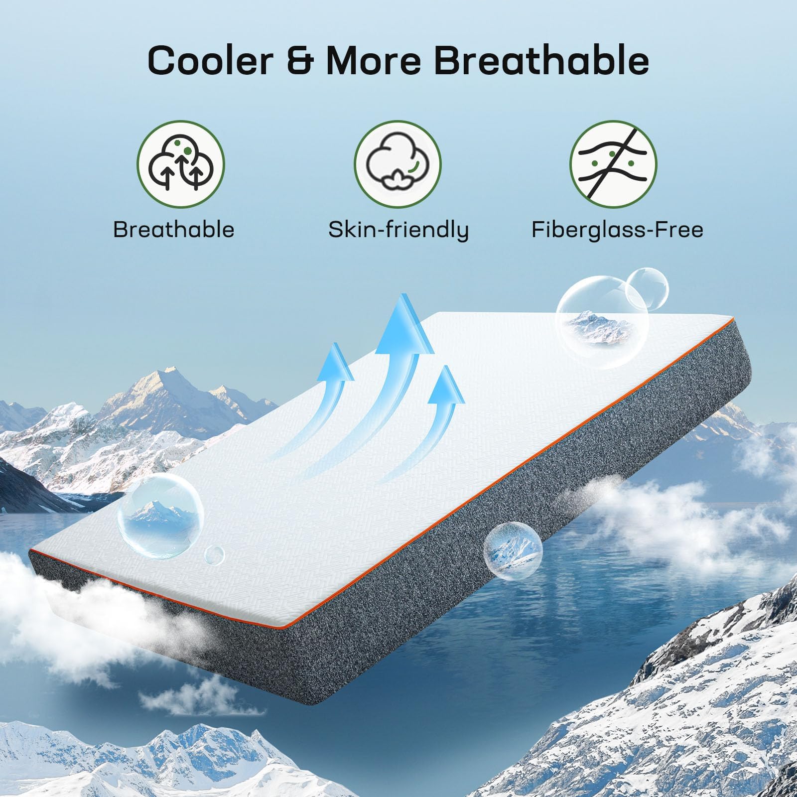 Marsail 6-inch Twin Gel Memory Foam Mattress - Medium Firm Mattress in a Box for Pressure Relief & Back Support - Breathable Cooling Bed Mattress with Removable Zippered Cover - Perfect for Guest Rooms, Dorms, and Small Spaces