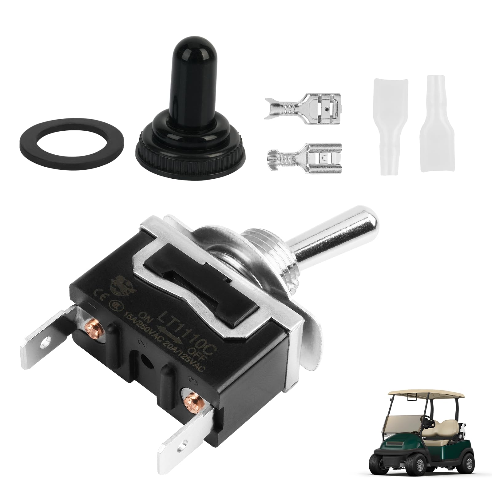 Club Car Precedent Tow Run Switch - OEM 102511101 Replacement for 2004+ Electric Golf Carts - Perfect for Maintenance & Emergency Towing Scenarios
