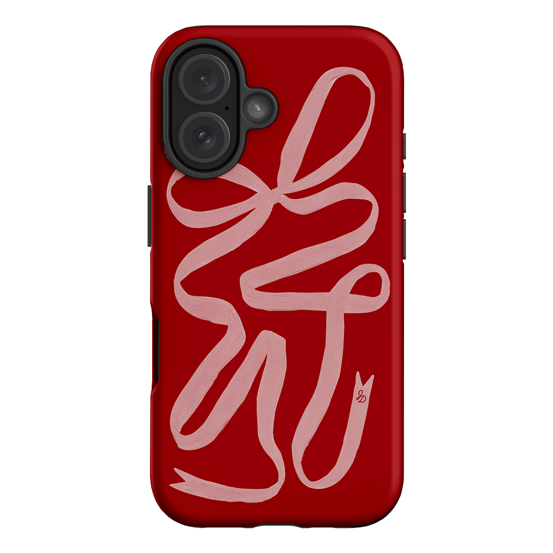 Cupid's Bow Ribbon Phone Case for iPhone & Samsung - Elegant Valentine's Day Gift for Her, Romantic Couple Accessory | Perfect for Dating, Anniversaries & Special Occasions