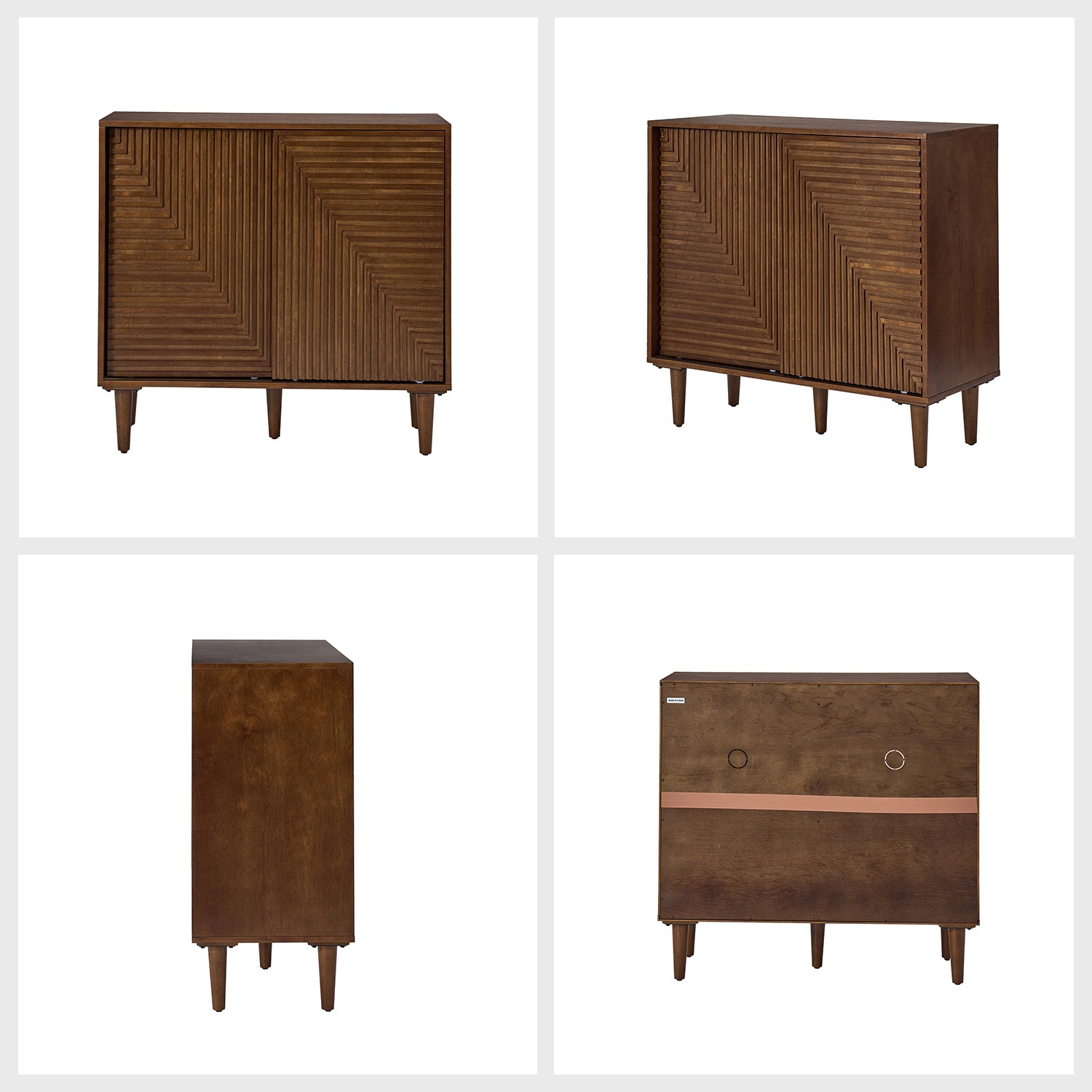 Archie 34-Inch Tall 2-Door Multifunctional Bar Cabinet with Adjustable Shelves - Modern Home Bar Storage for Living Room, Dining Room or Office (Optional Styles Available)