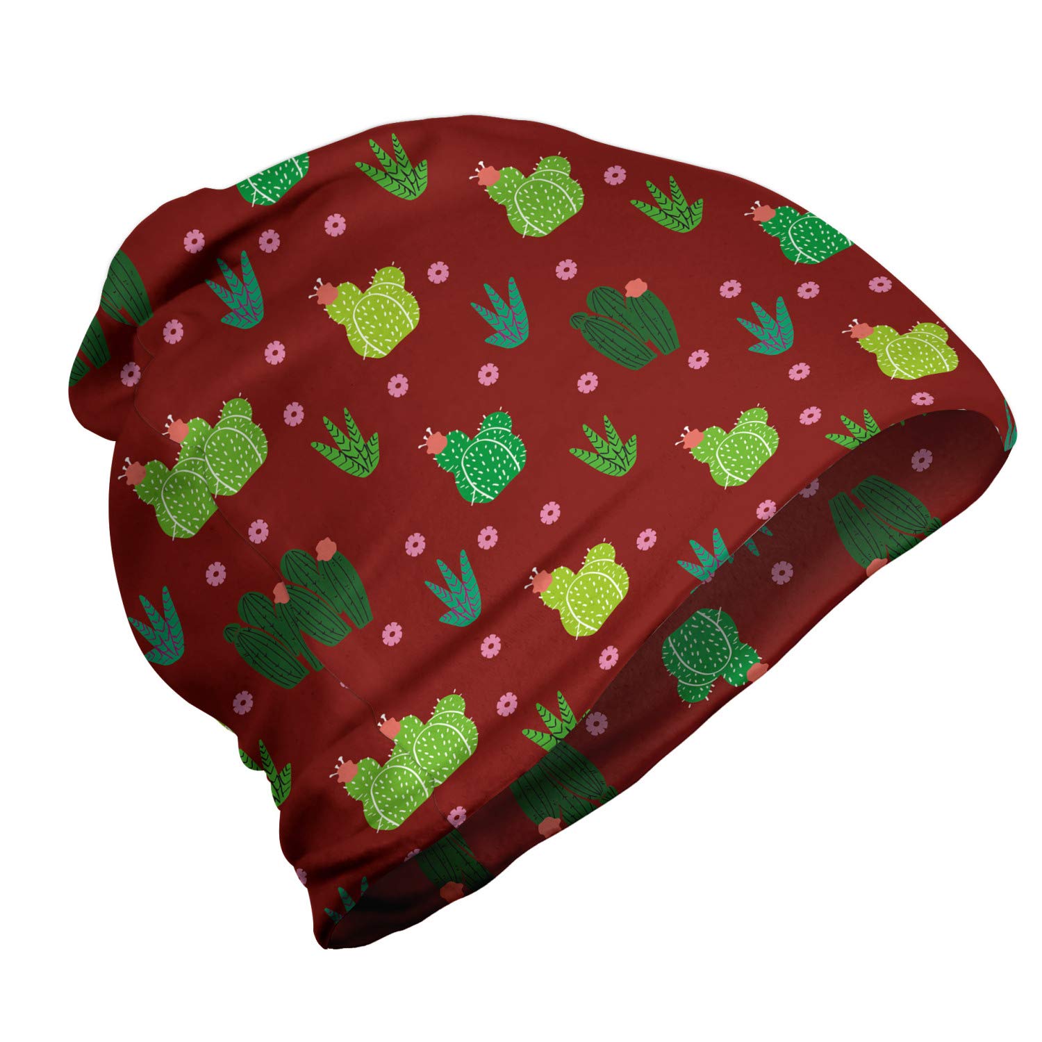 Ambesonne Unisex Beanie - Cartoon Plants Design for Men & Women | Warm Winter Knit Hat for Hiking, Outdoor Activities & Casual Wear