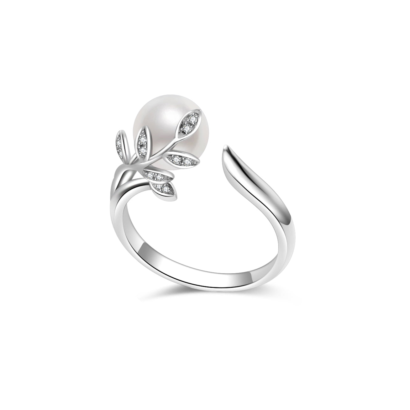 18K Solid Gold Diamond Akoya Hanadama Pearl Ring for Women - Elegant Bridal Jewelry, Anniversary Gift, Luxury Pearl Engagement Ring (KR00122)