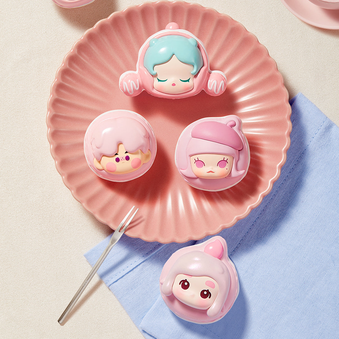 POP MART POP BEAN Macaron Dessert Series Mini Figures (9 Pack) - Cute Collectible Vinyl Toys for Display, Gifts & Dessert-Themed Decor