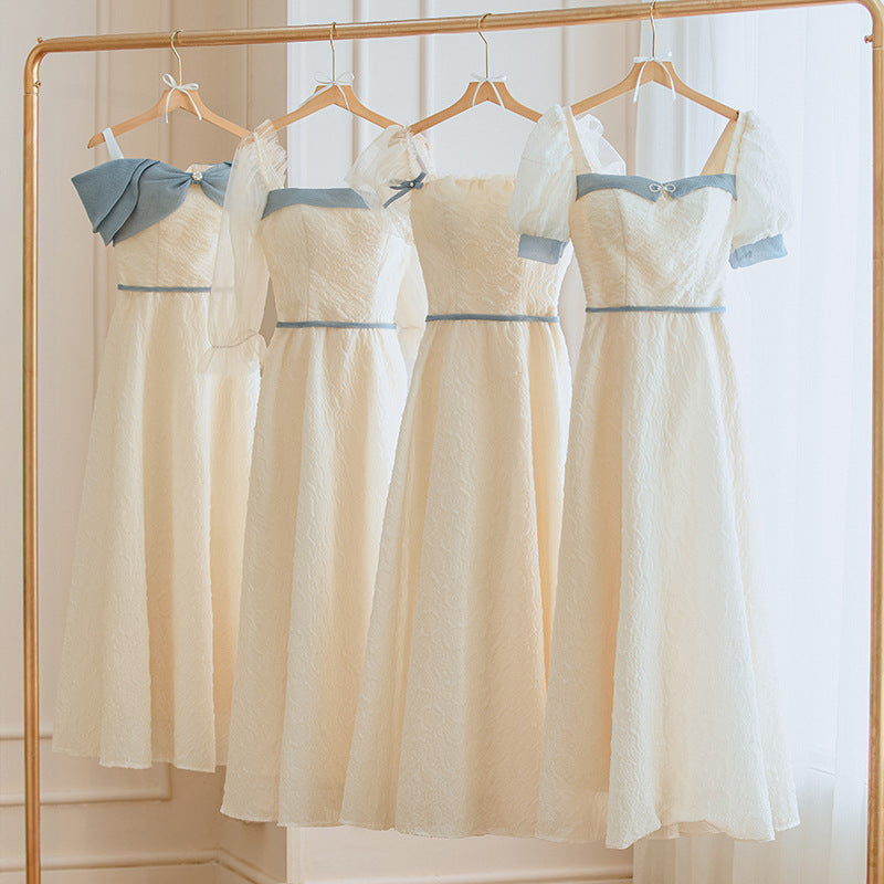 Elegant Champagne A-Line Bridesmaid Dress - Formal Evening Gown for Prom, Wedding Party & Special Occasions | Perfect for Bridal Showers, Galas & Black Tie Events