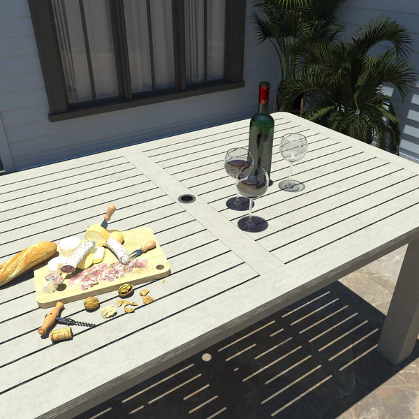 Outdoor Rectangular Counter Height Dining Table - Weather-Resistant Patio Furniture for Backyard, Deck, and Garden Dining - Perfect for Entertaining Guests